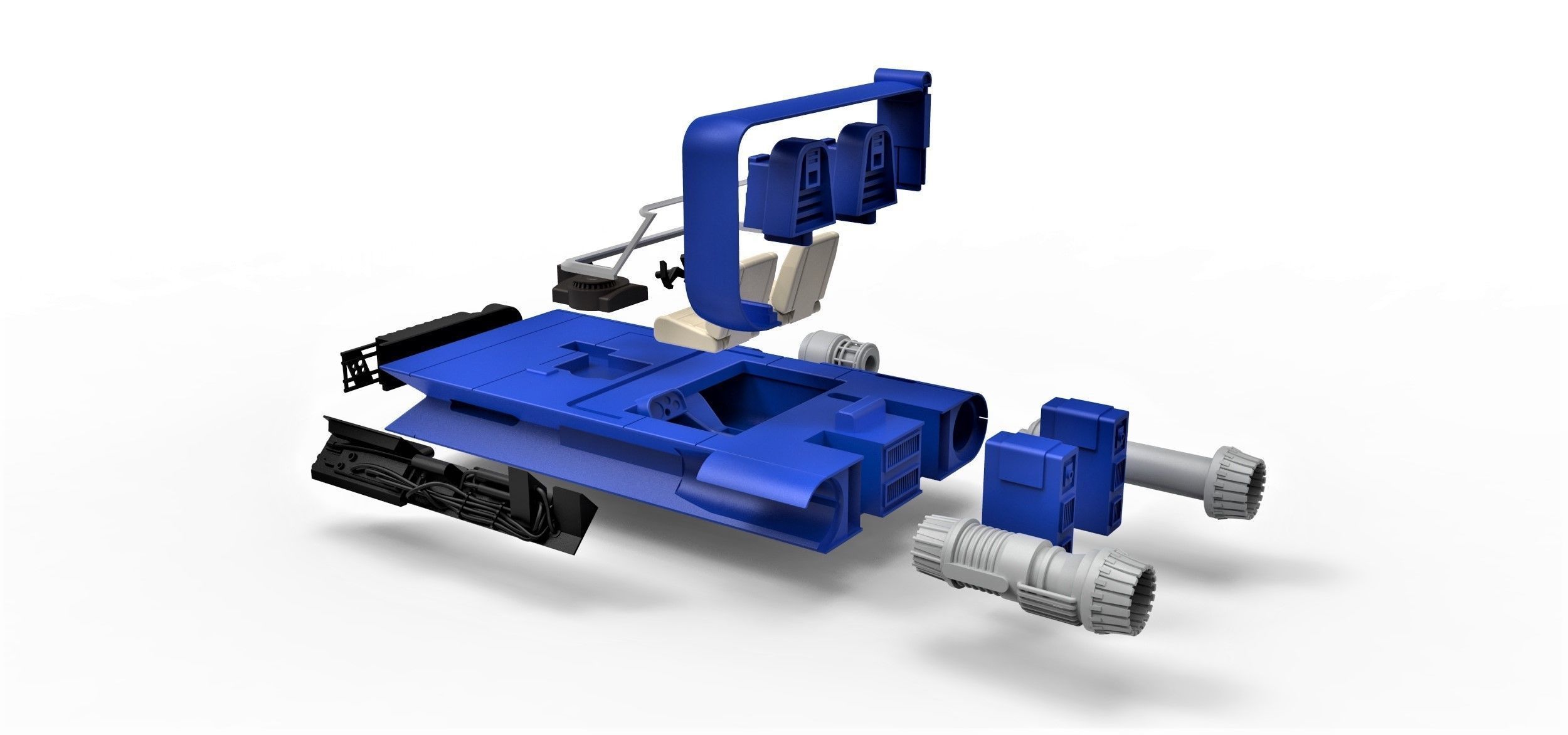 M-68 Landspeeder of Han Solo Scale 1 to 24 3D print model_20