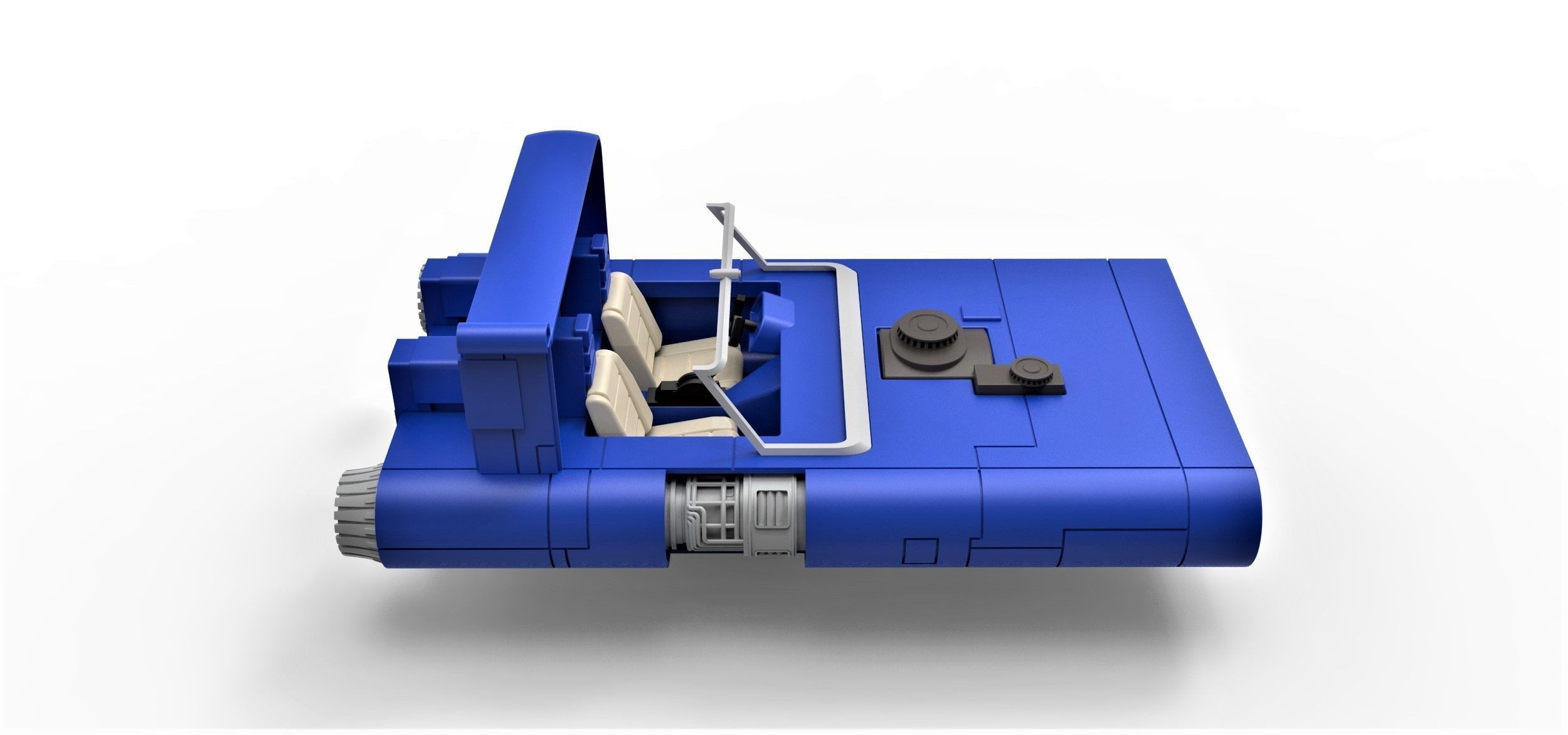 M-68 Landspeeder of Han Solo Scale 1 to 24 3D print model_17