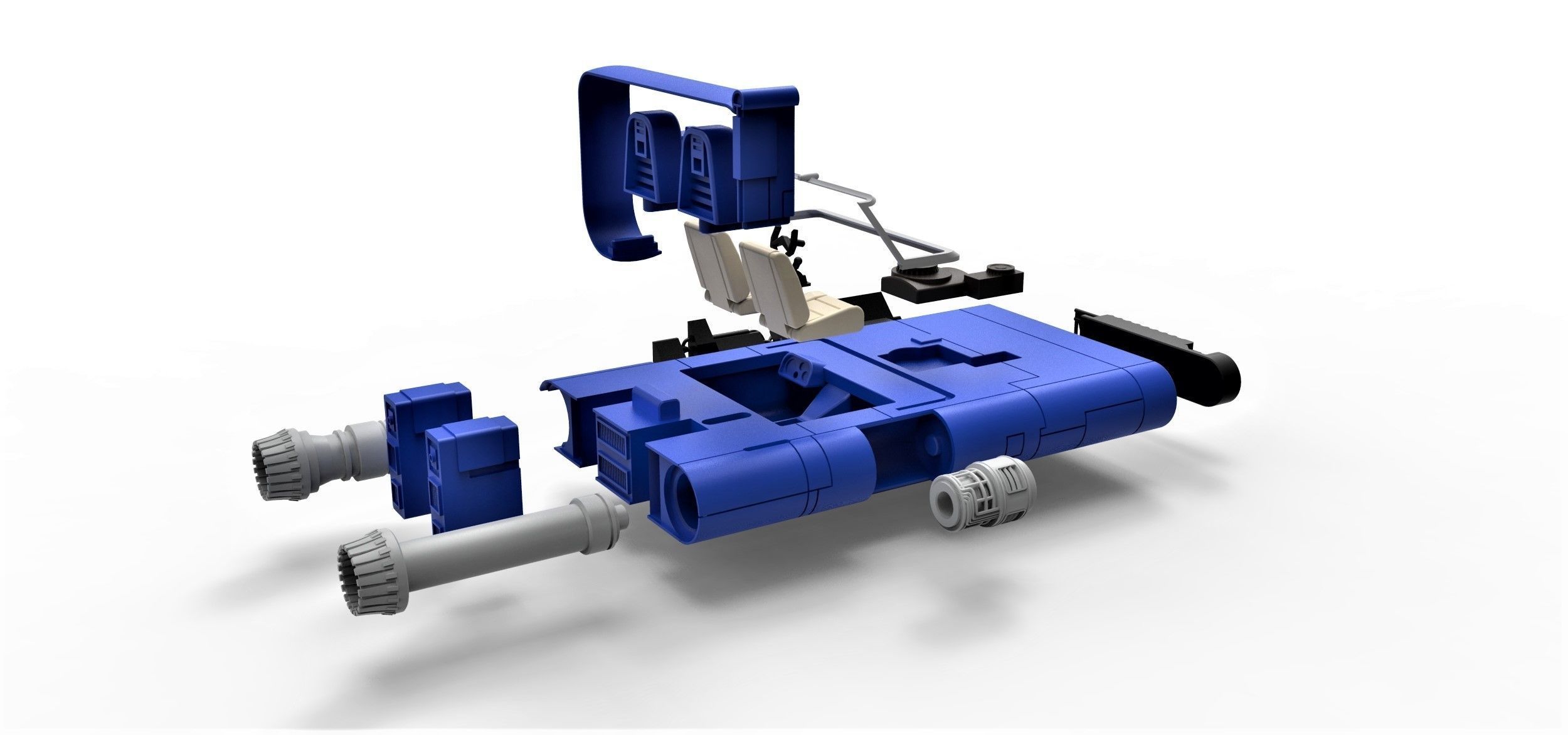 M-68 Landspeeder of Han Solo Scale 1 to 24 3D print model_21