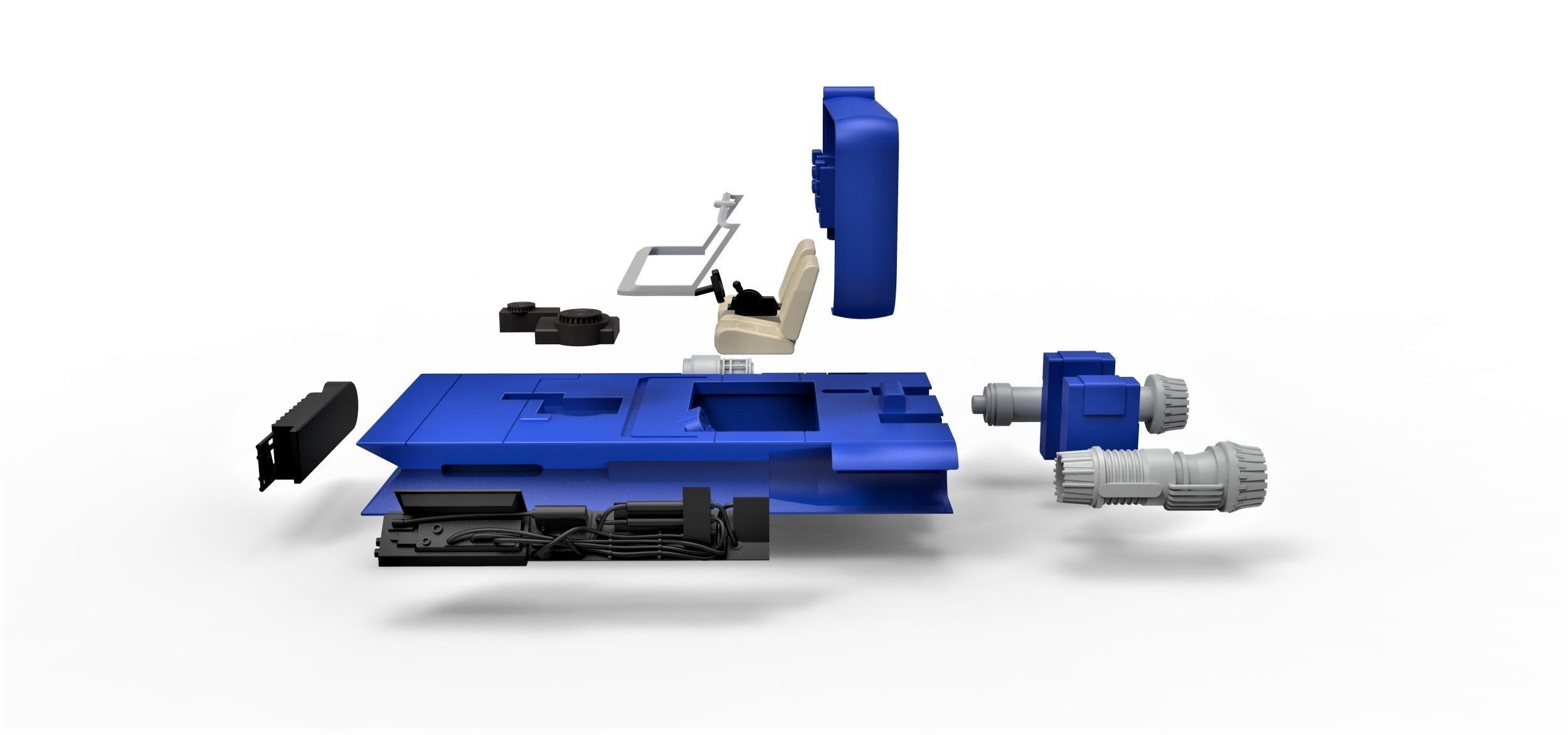 M-68 Landspeeder of Han Solo Scale 1 to 24 3D print model_19