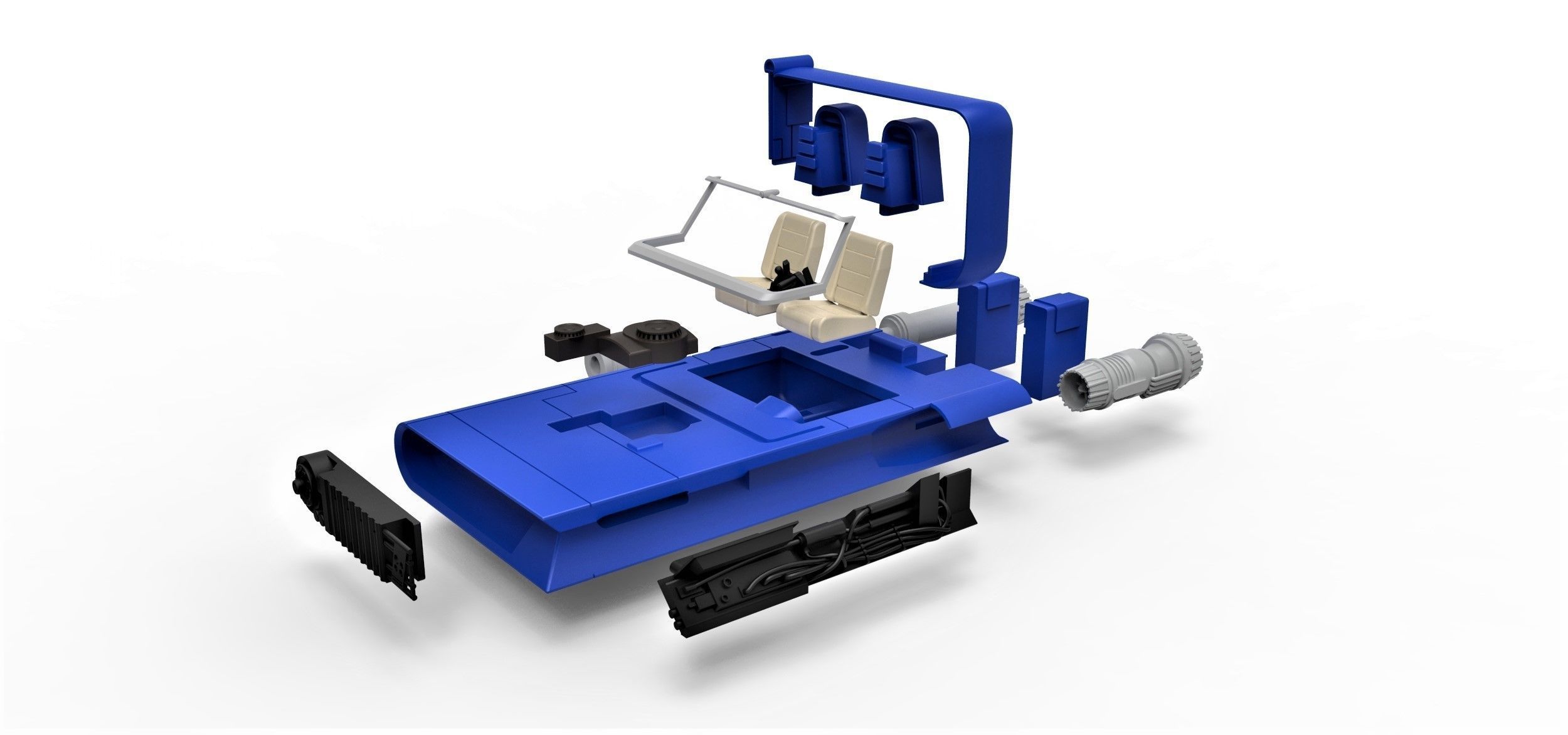 M-68 Landspeeder of Han Solo Scale 1 to 24 3D print model_18