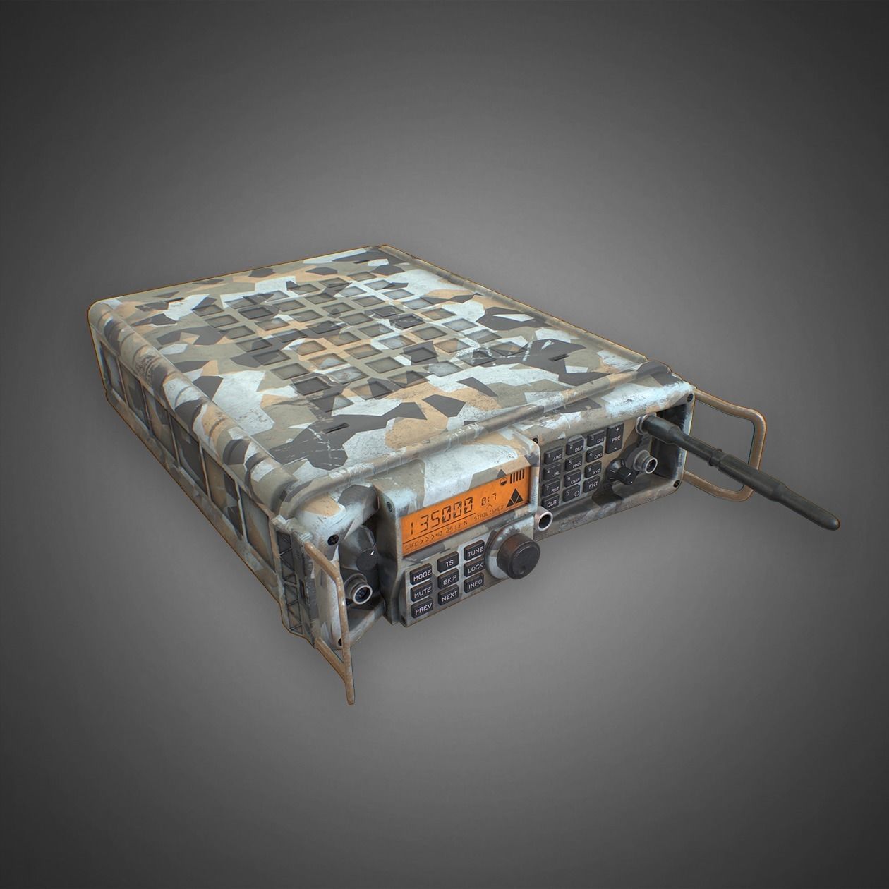 3D model Modern Military Radio - Camouflage VR / AR / low-poly | CGTrader