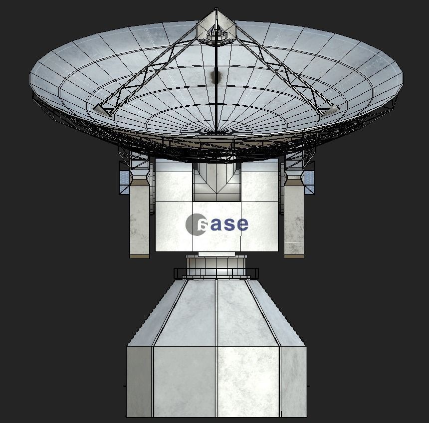 Deep Space Research Antenna Low-poly 3D model_17
