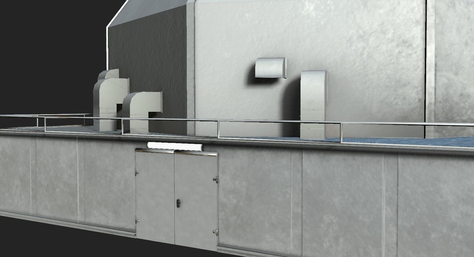 Deep Space Research Antenna Low-poly 3D model_16