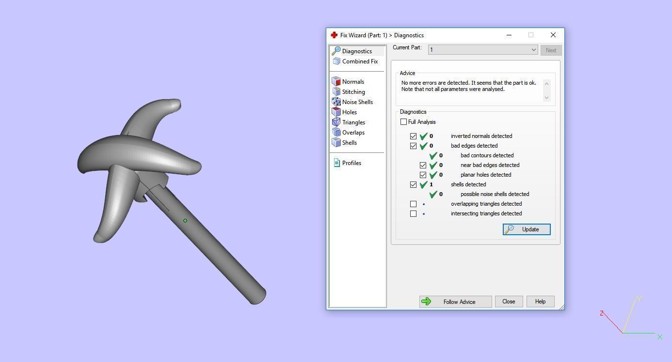 Earrings 3 diamond stud gold 3D print model_9