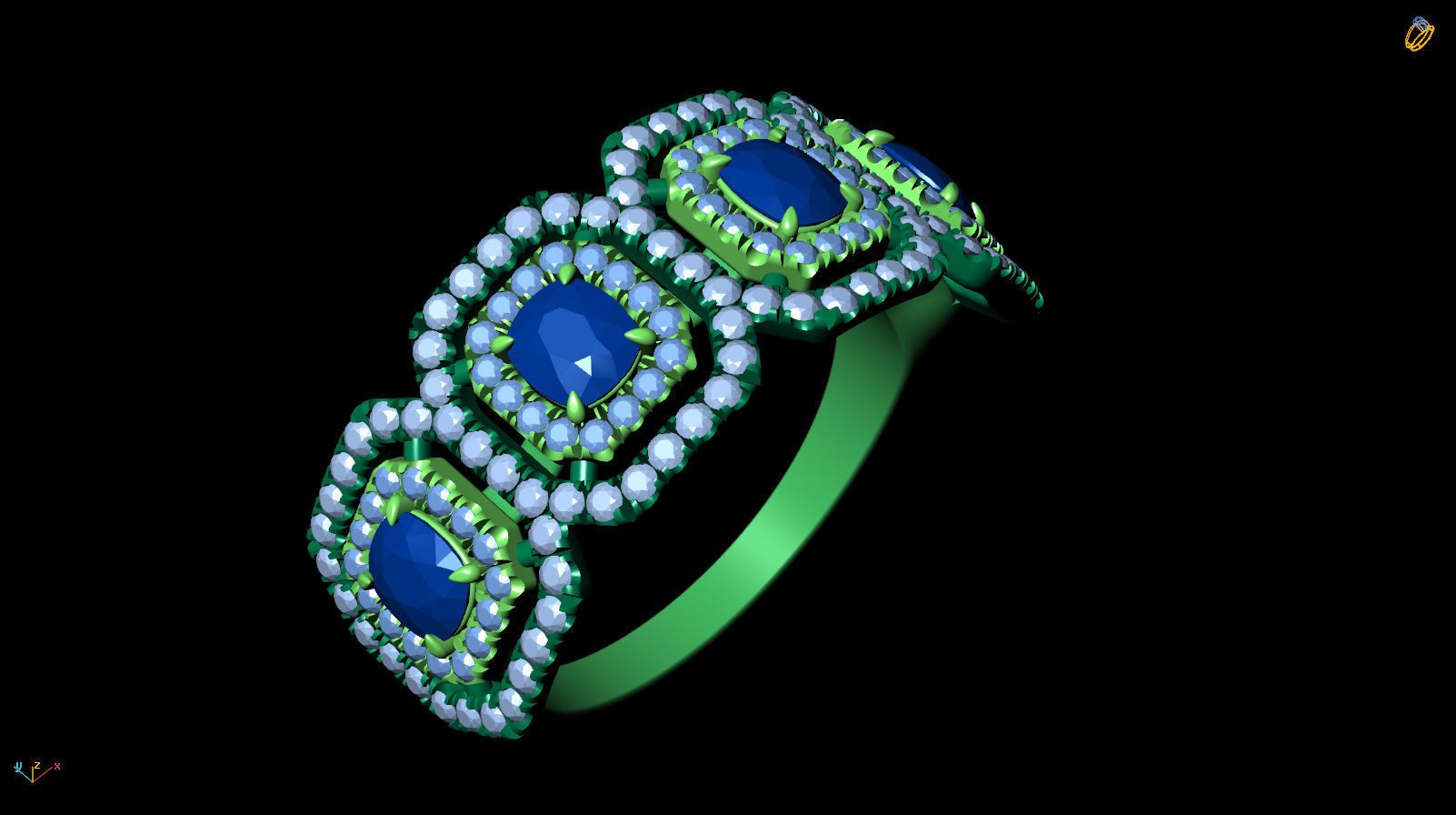 Ring R F 0116 3D print model_14