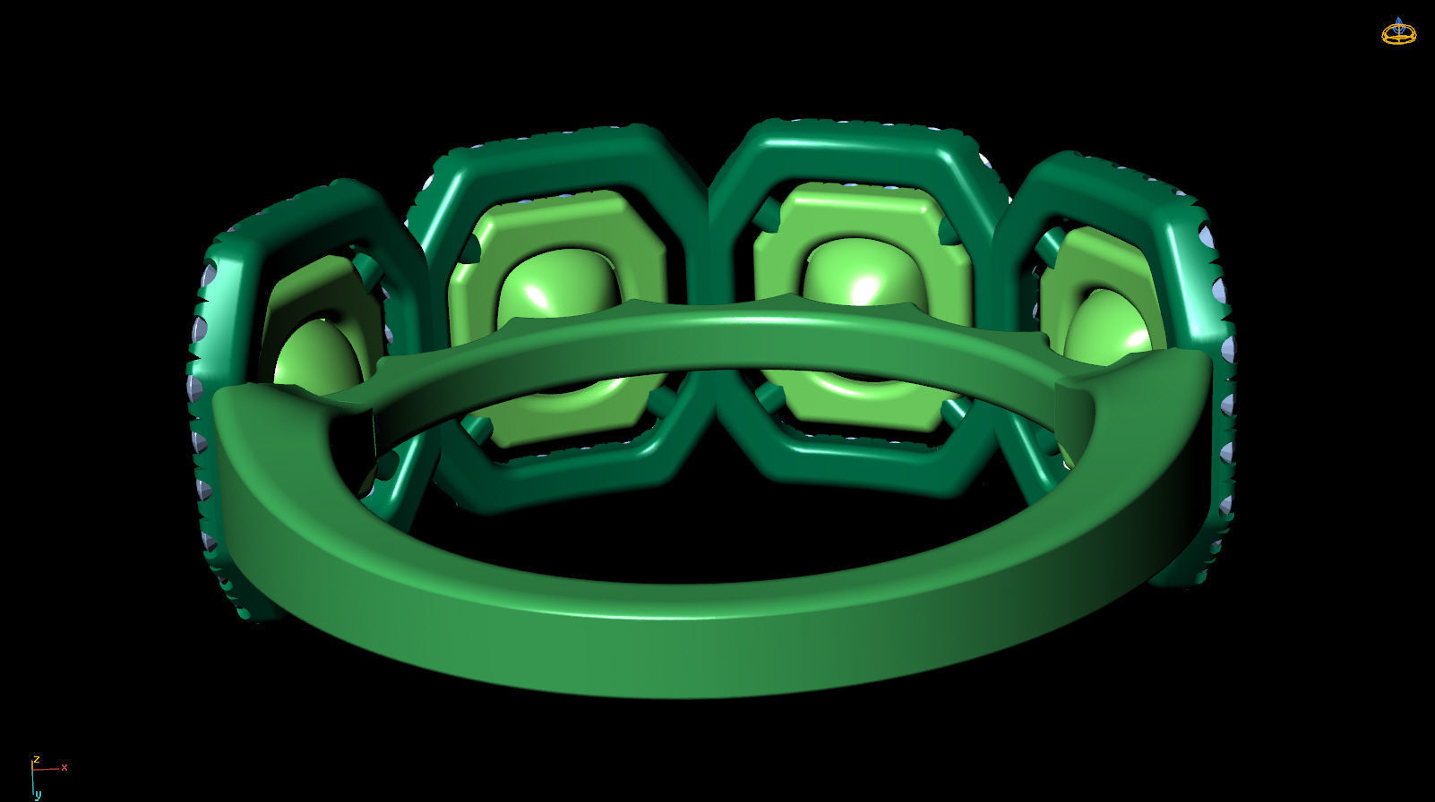 Ring R F 0116 3D print model_12