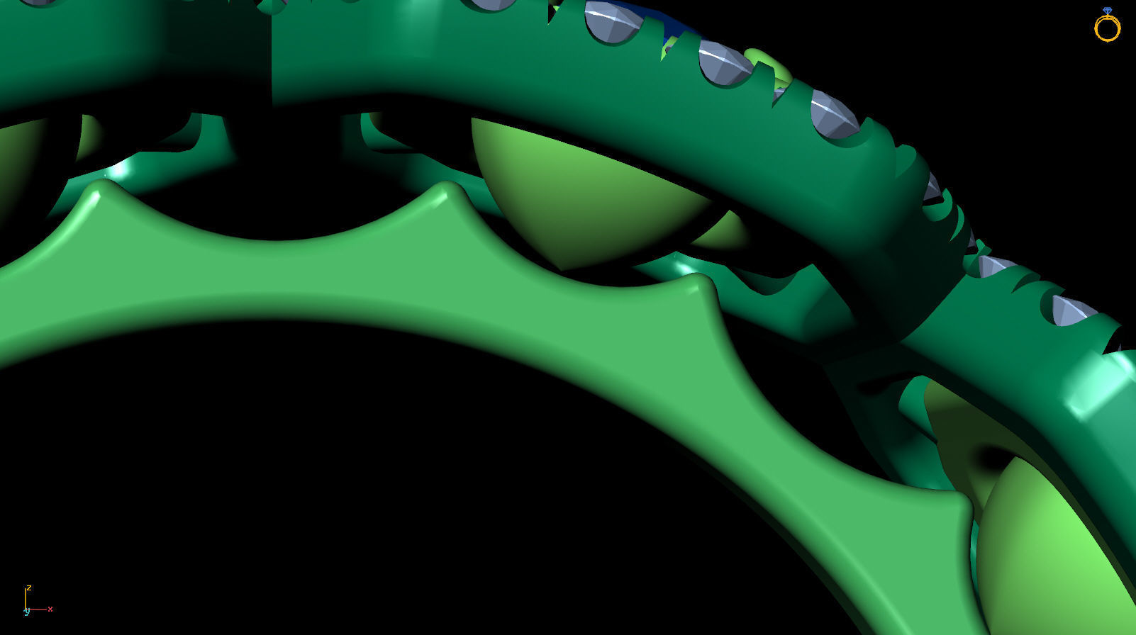 Ring R F 0116 3D print model_13