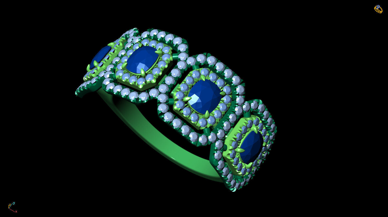 Ring R F 0116 3D print model_15