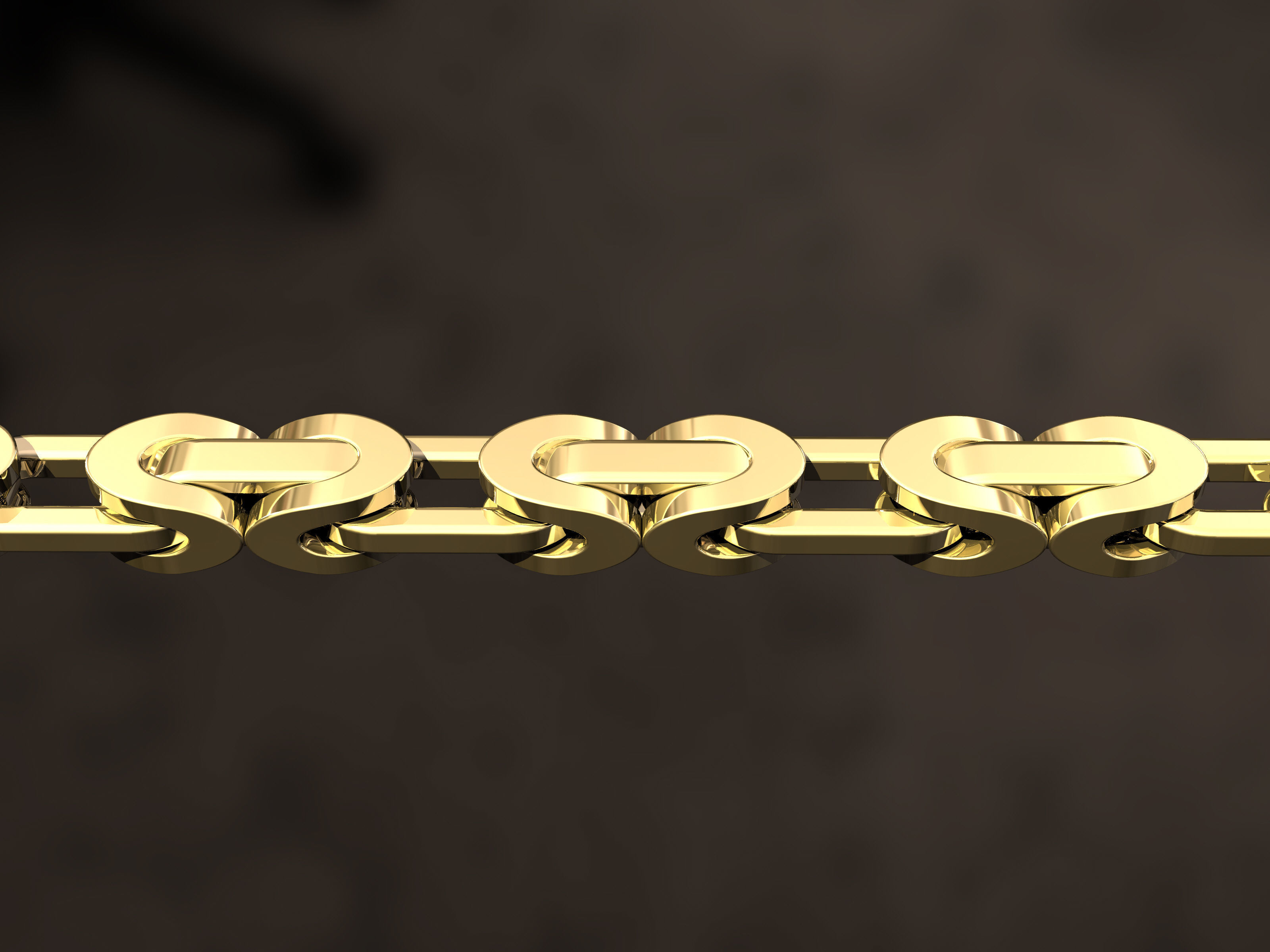 Gold bracelet 3D print model_5