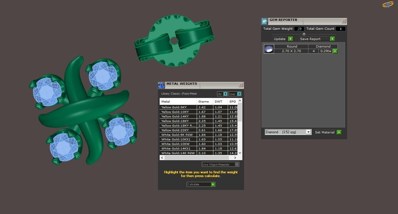 Collection 3 pair of earrings with diamonds _18