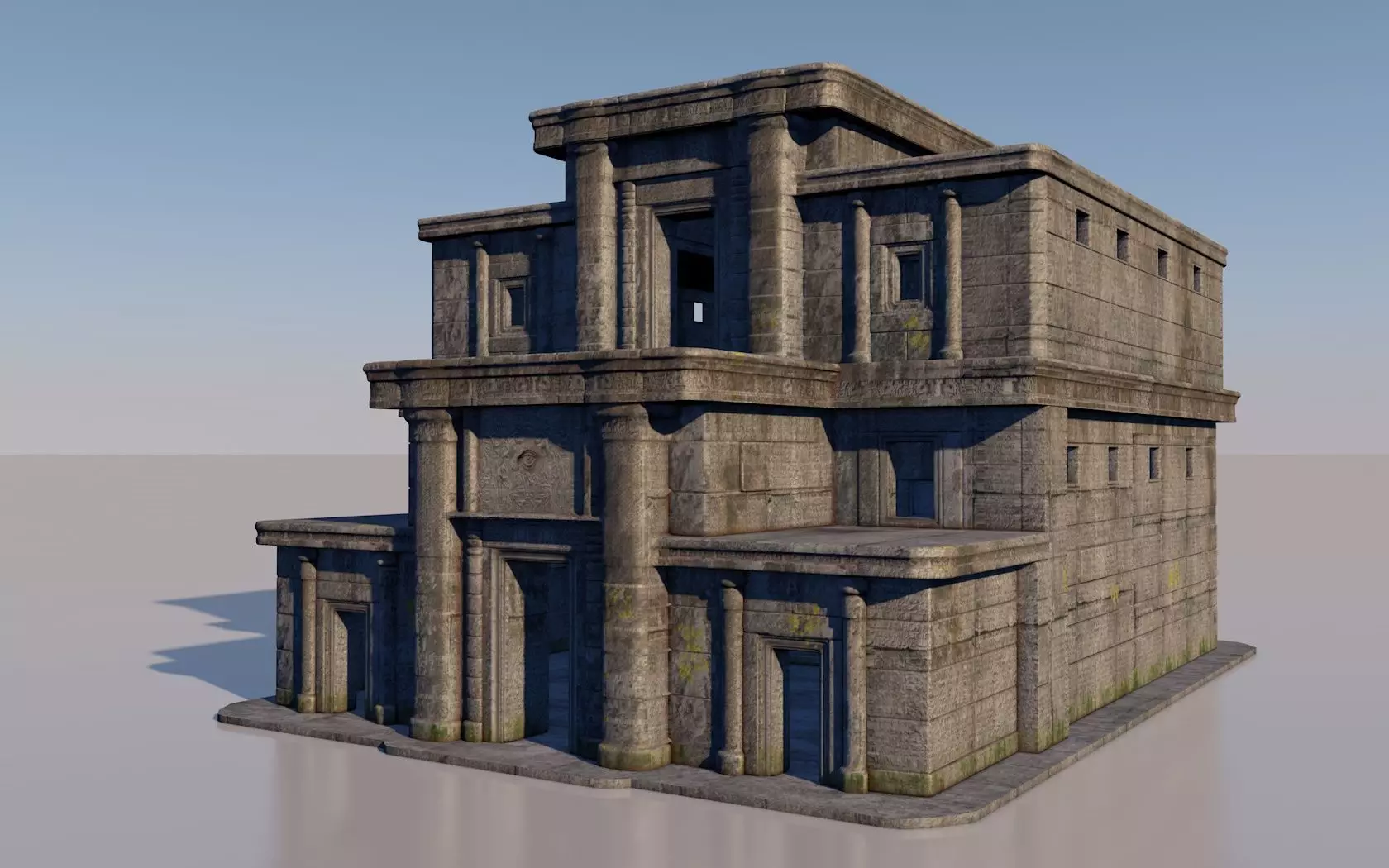 ancient ancestral temple 3D model_0