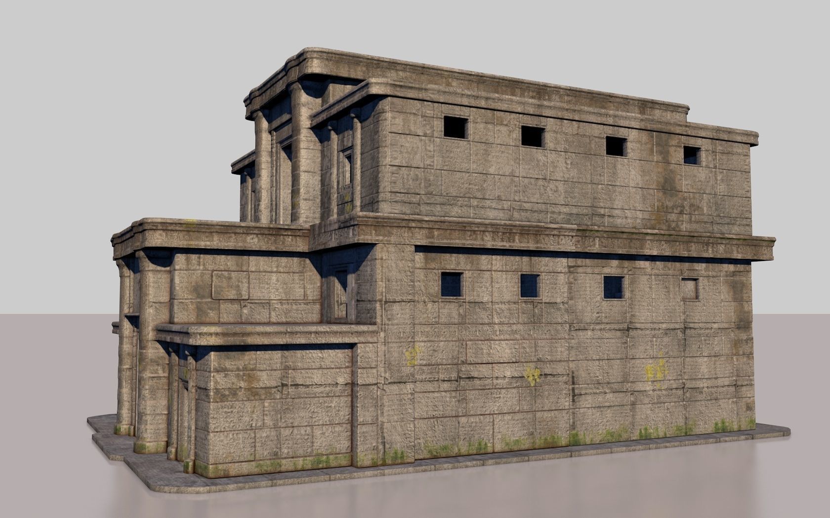 ancient ancestral temple 3D model_3