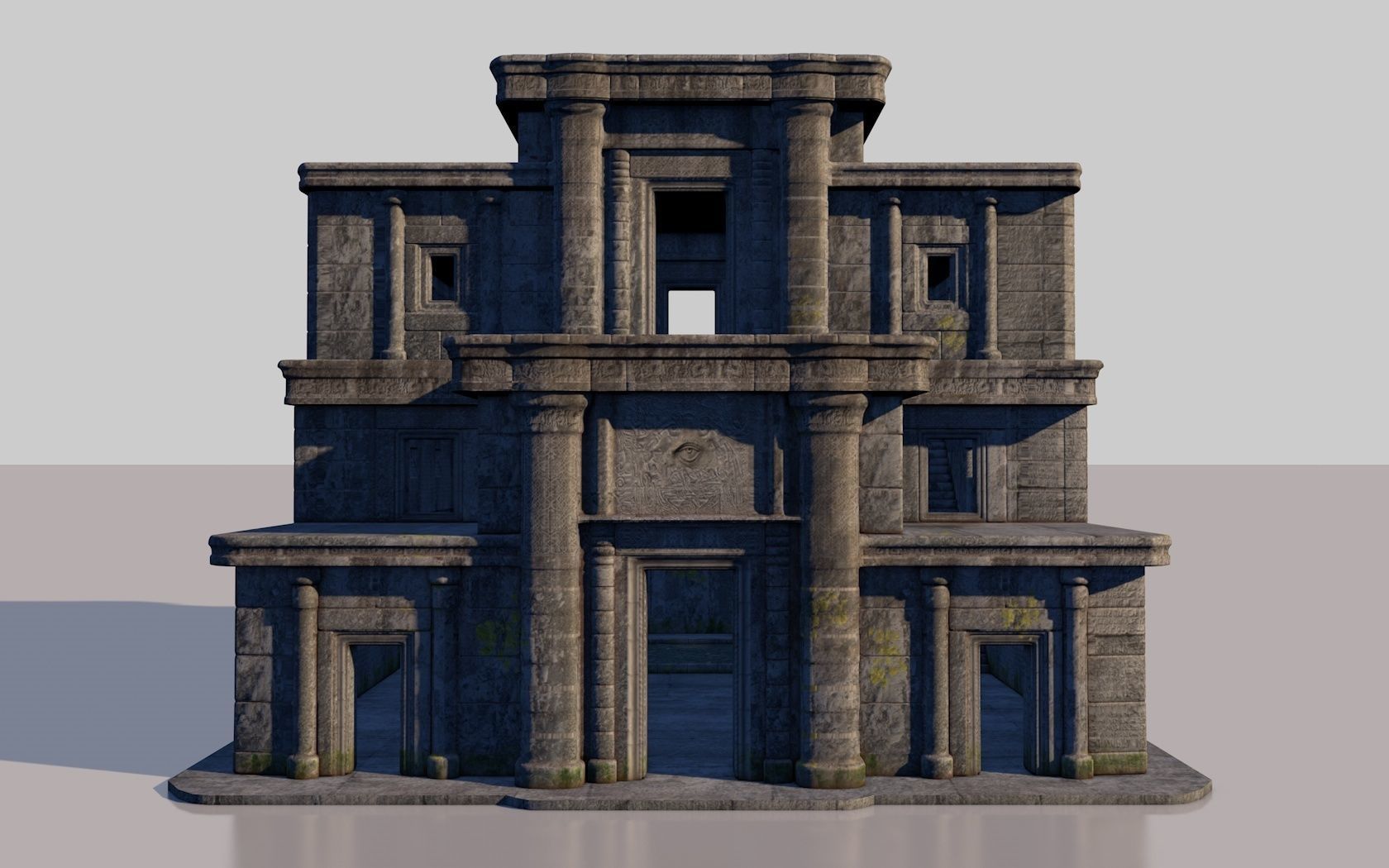 ancient ancestral temple 3D model_1