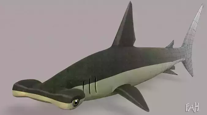 Shark V02 Low-poly 3D model