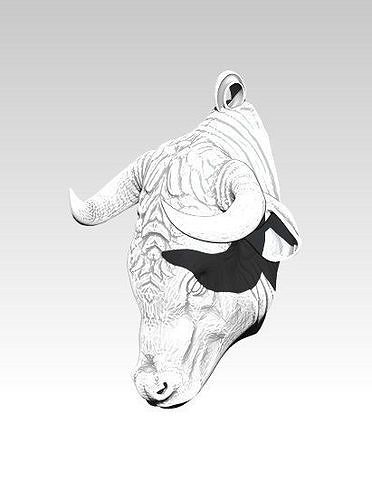 Bull head necklace 3D print model