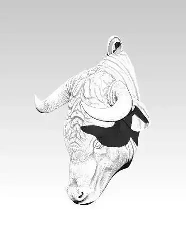 Bull head necklace 3D print model