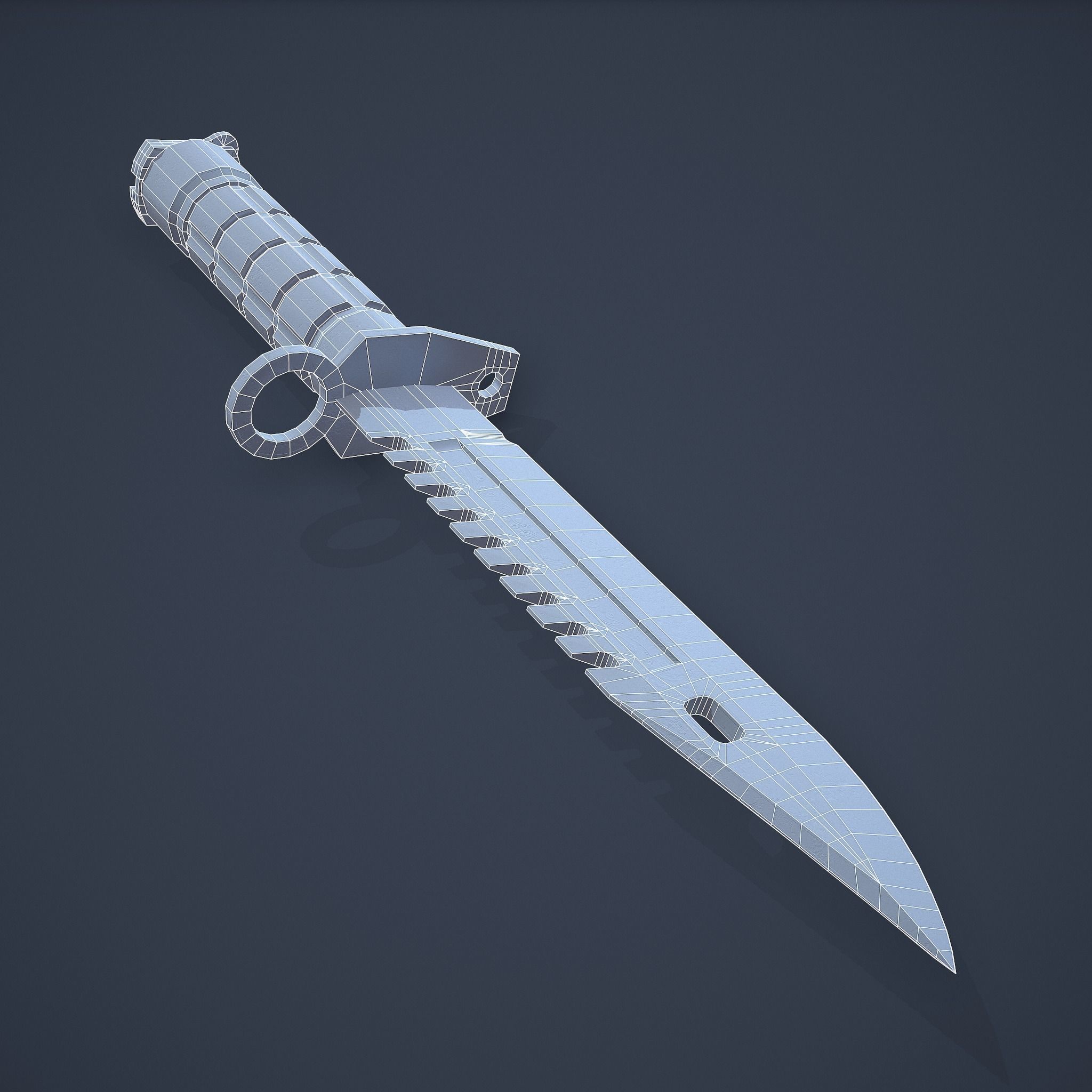 M9-Bayonet knife Low-poly 3D model_42