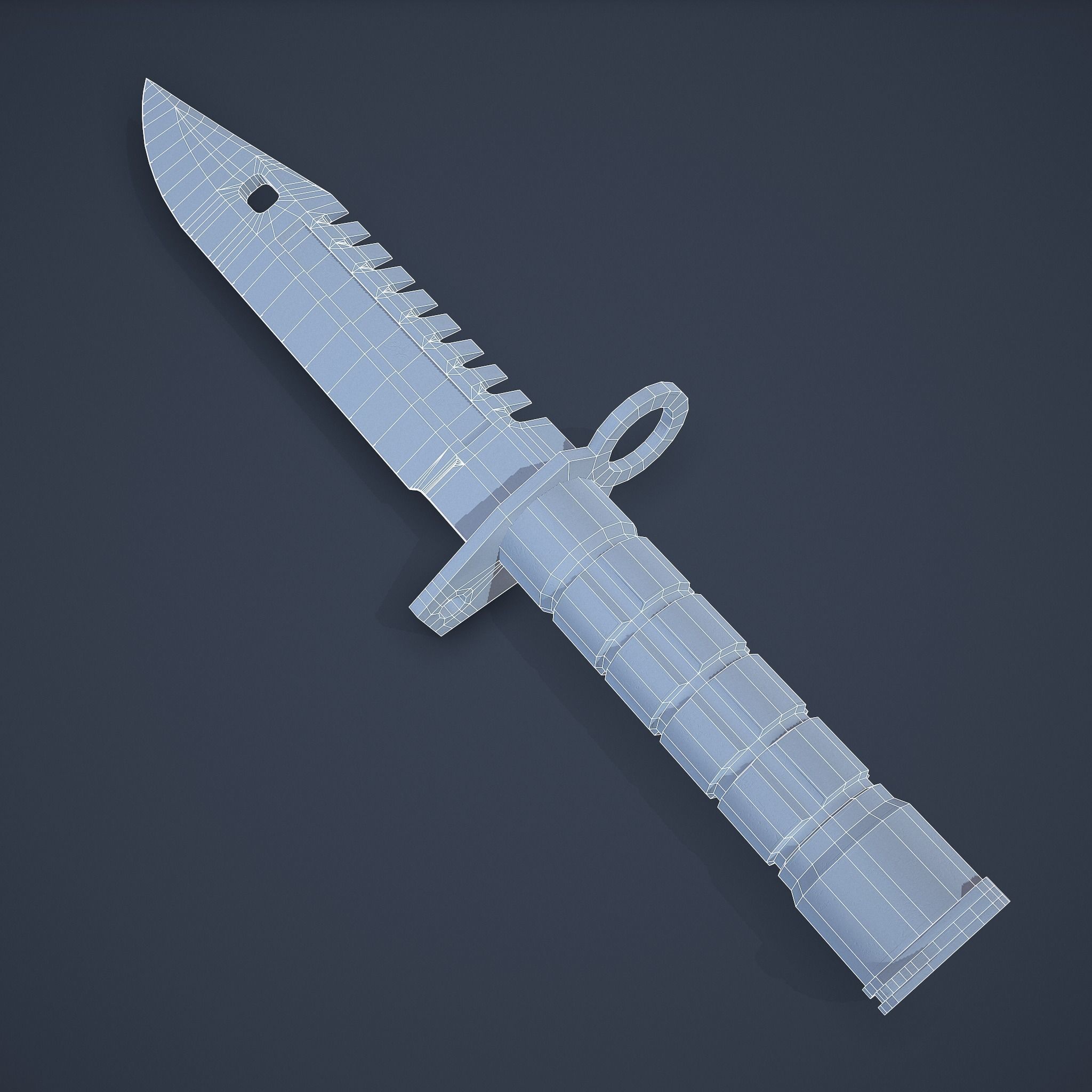 M9-Bayonet knife Low-poly 3D model_41
