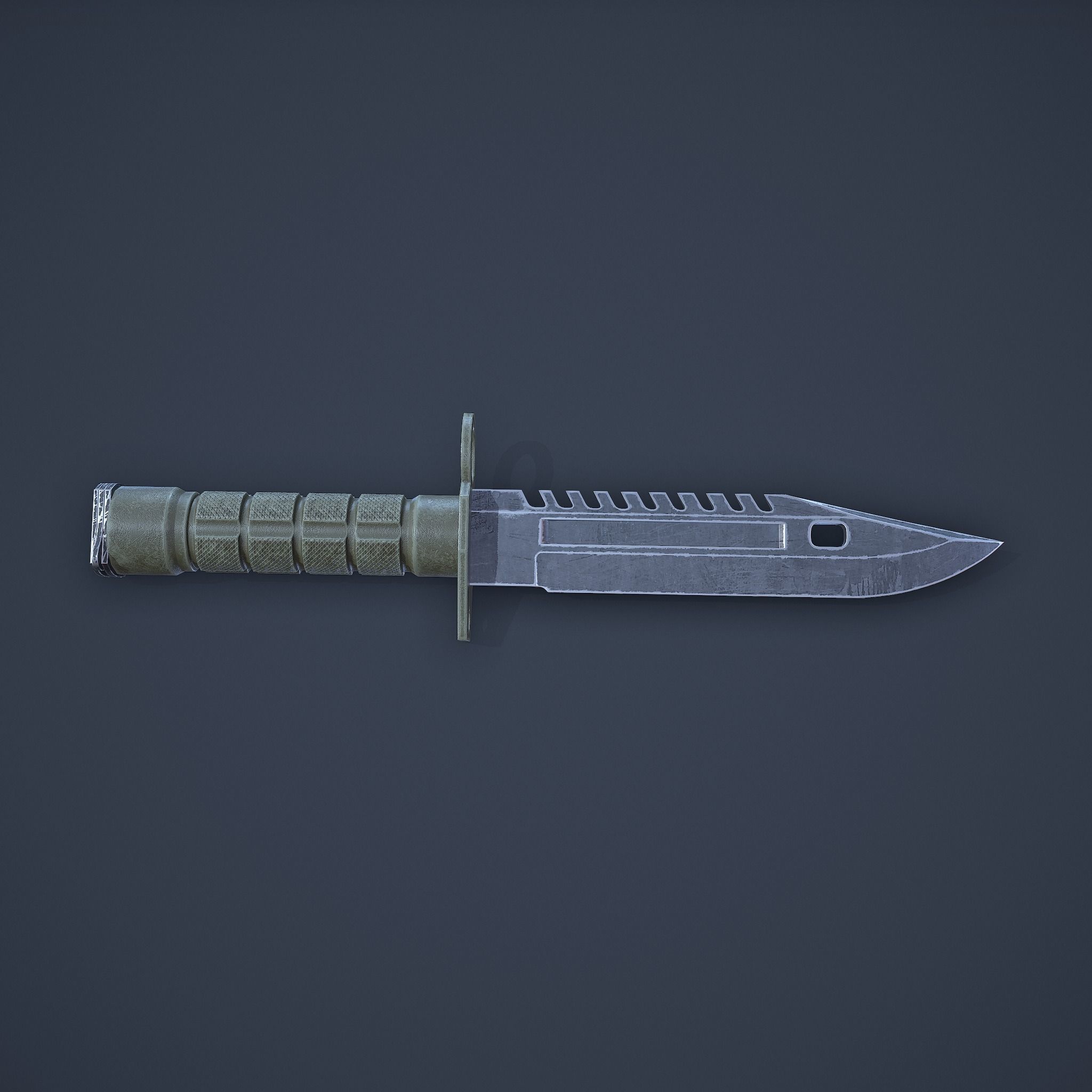 M9-Bayonet knife Low-poly 3D model_6
