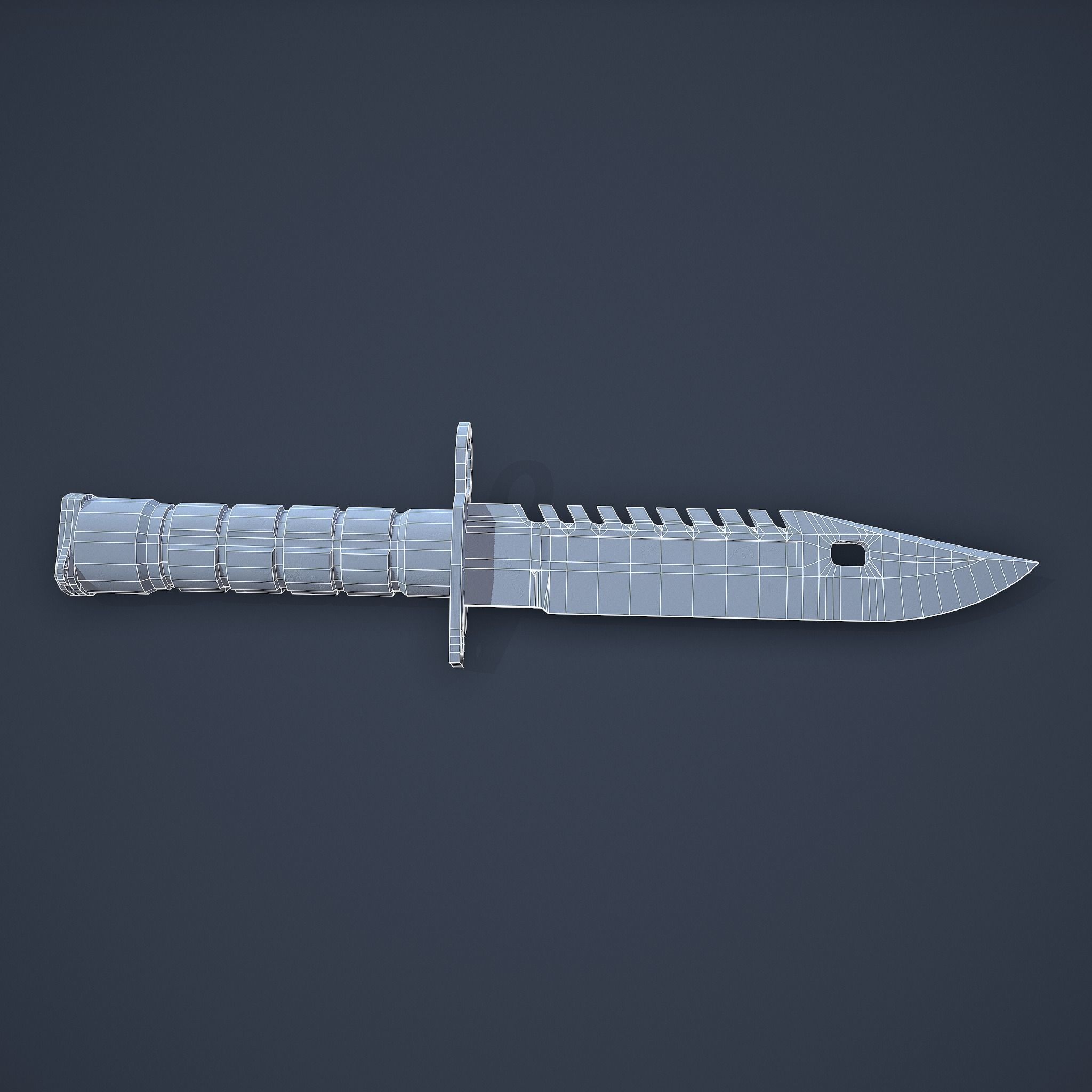 M9-Bayonet knife Low-poly 3D model_36