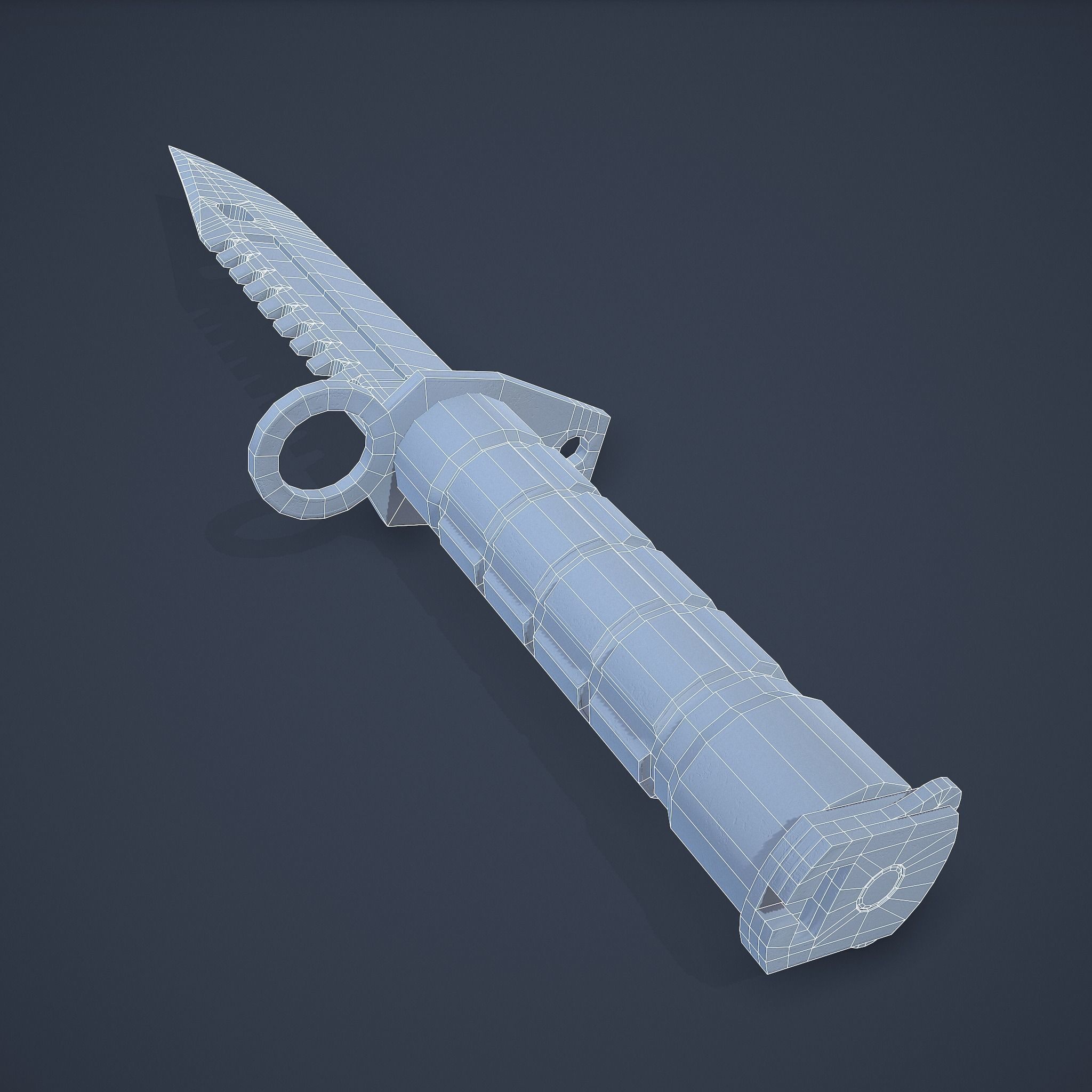 M9-Bayonet knife Low-poly 3D model_38