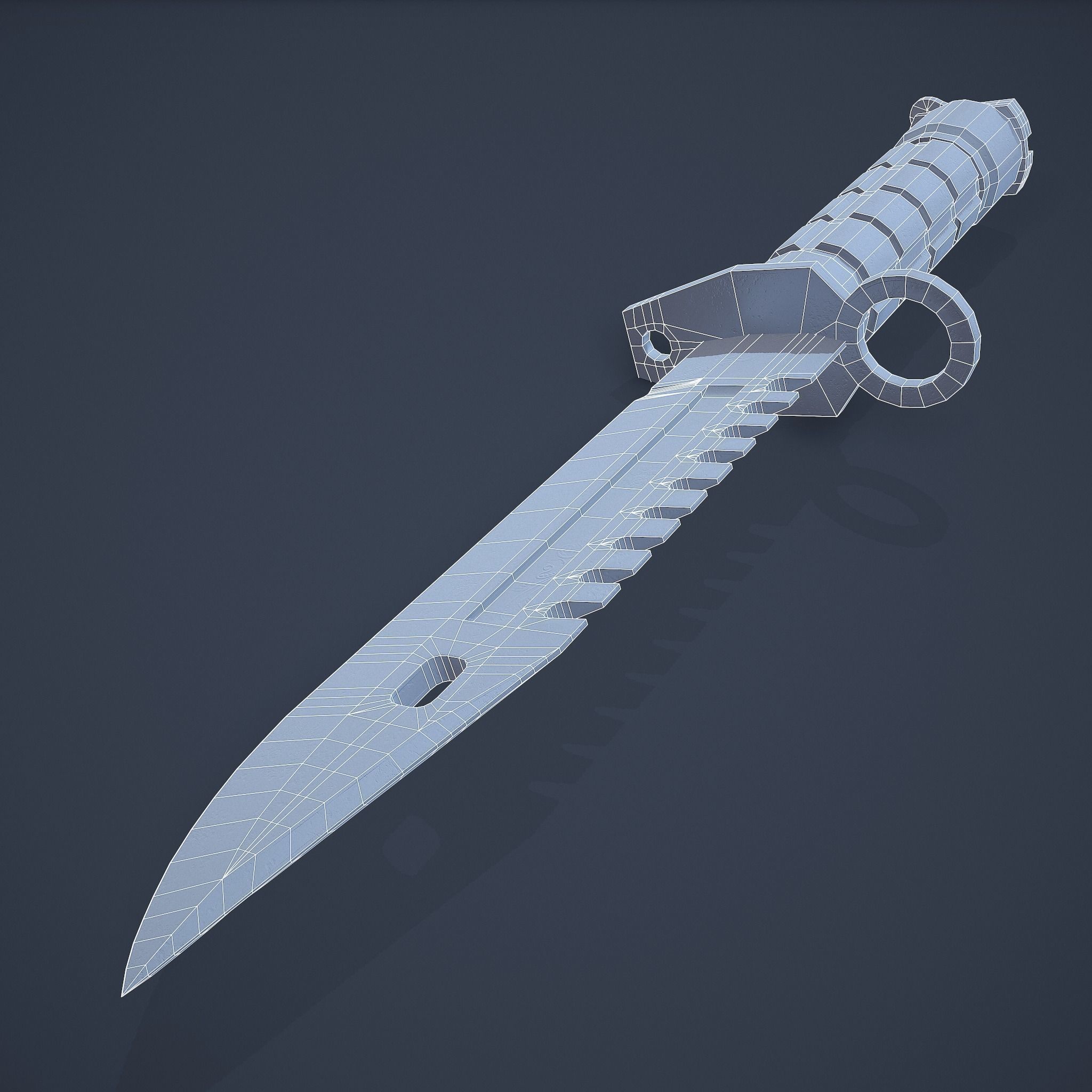M9-Bayonet knife Low-poly 3D model_39
