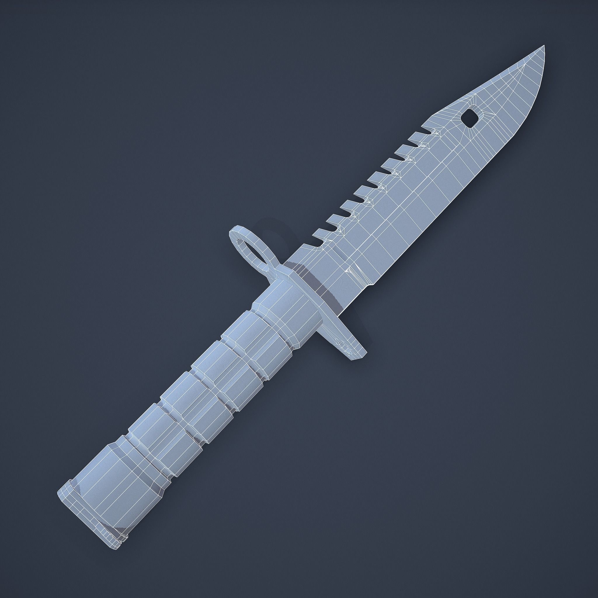 M9-Bayonet knife Low-poly 3D model_34