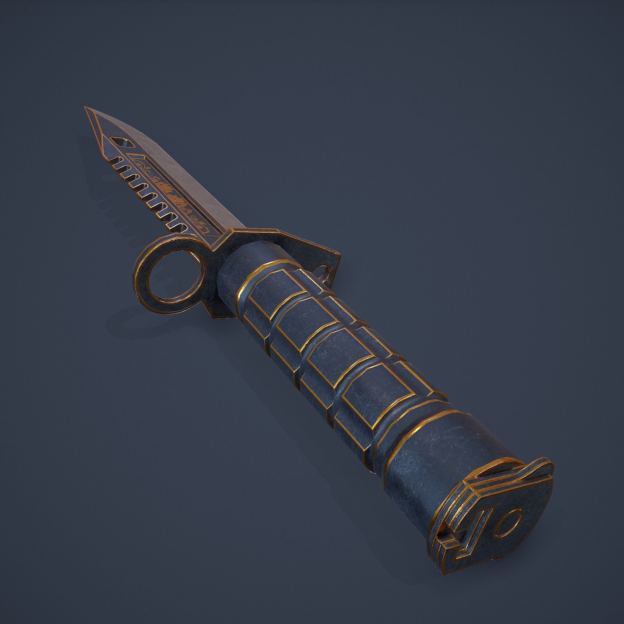 M9-Bayonet knife Low-poly 3D model_28