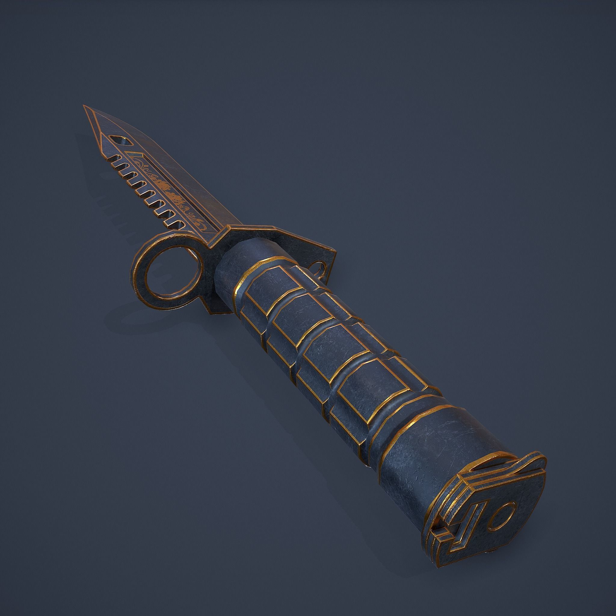 M9-Bayonet knife Low-poly 3D model_18