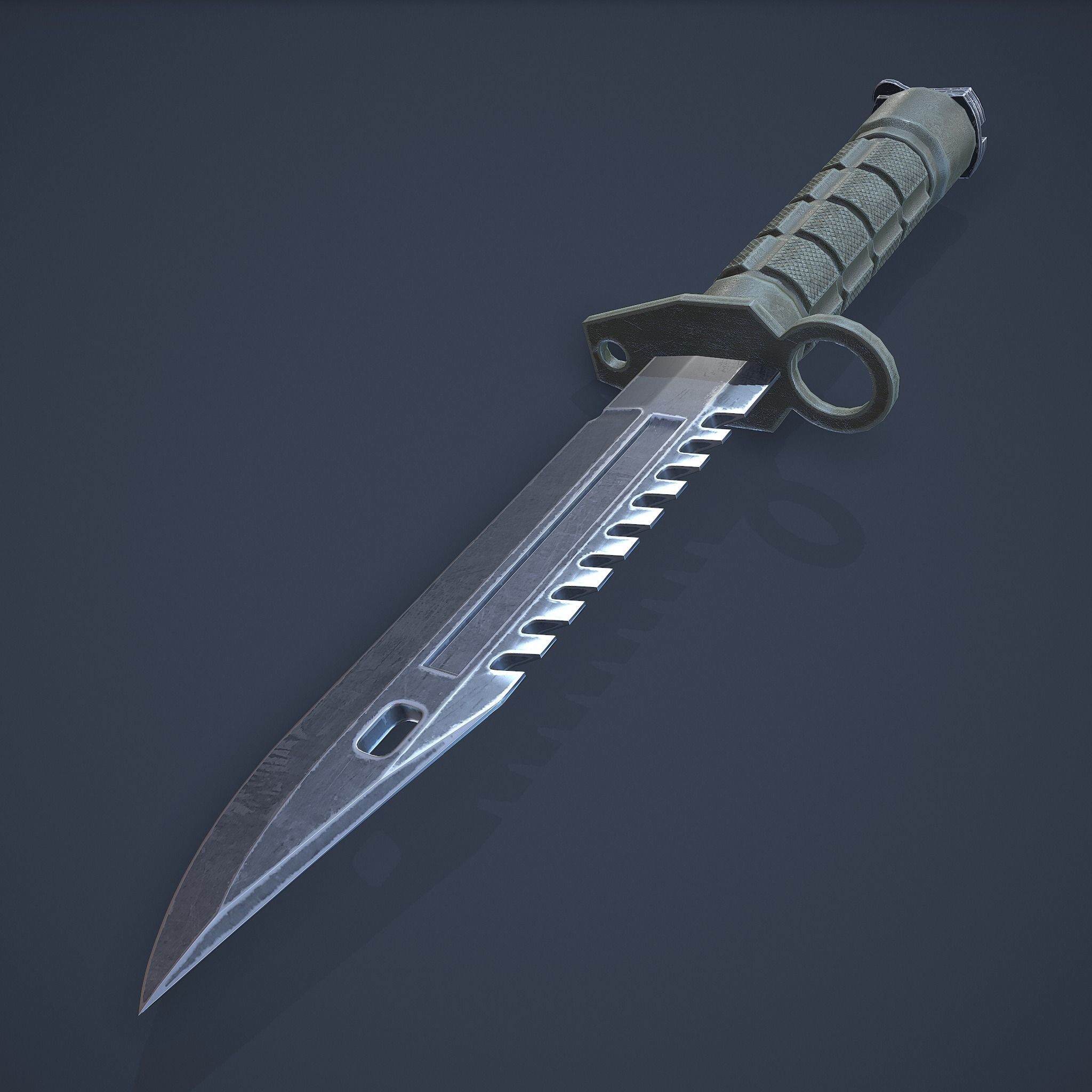 M9-Bayonet knife Low-poly 3D model_13