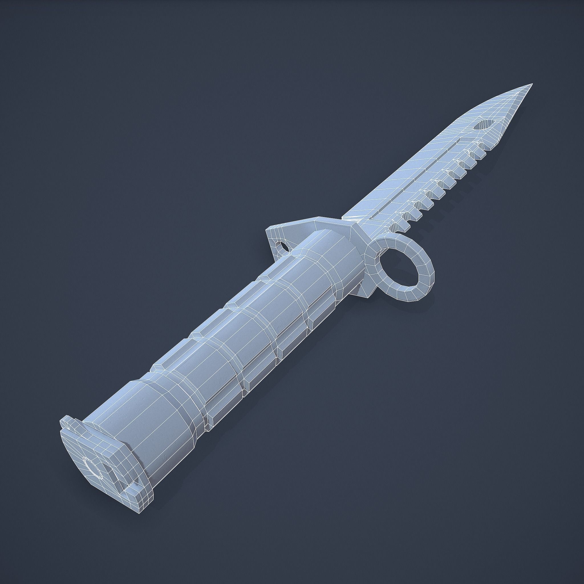 M9-Bayonet knife Low-poly 3D model_43