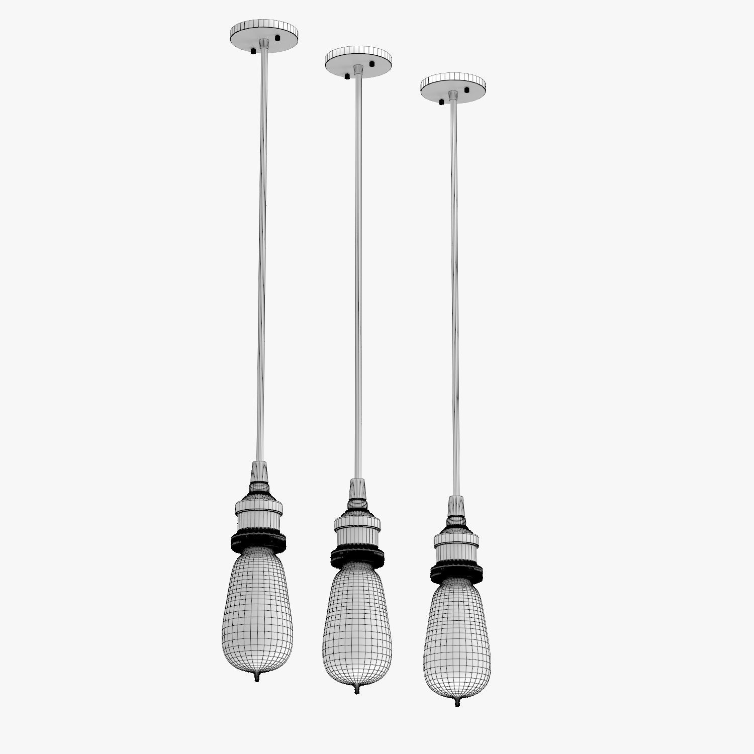 FACTORY FILAMENT BARE BULB PENDANT 3D model_6