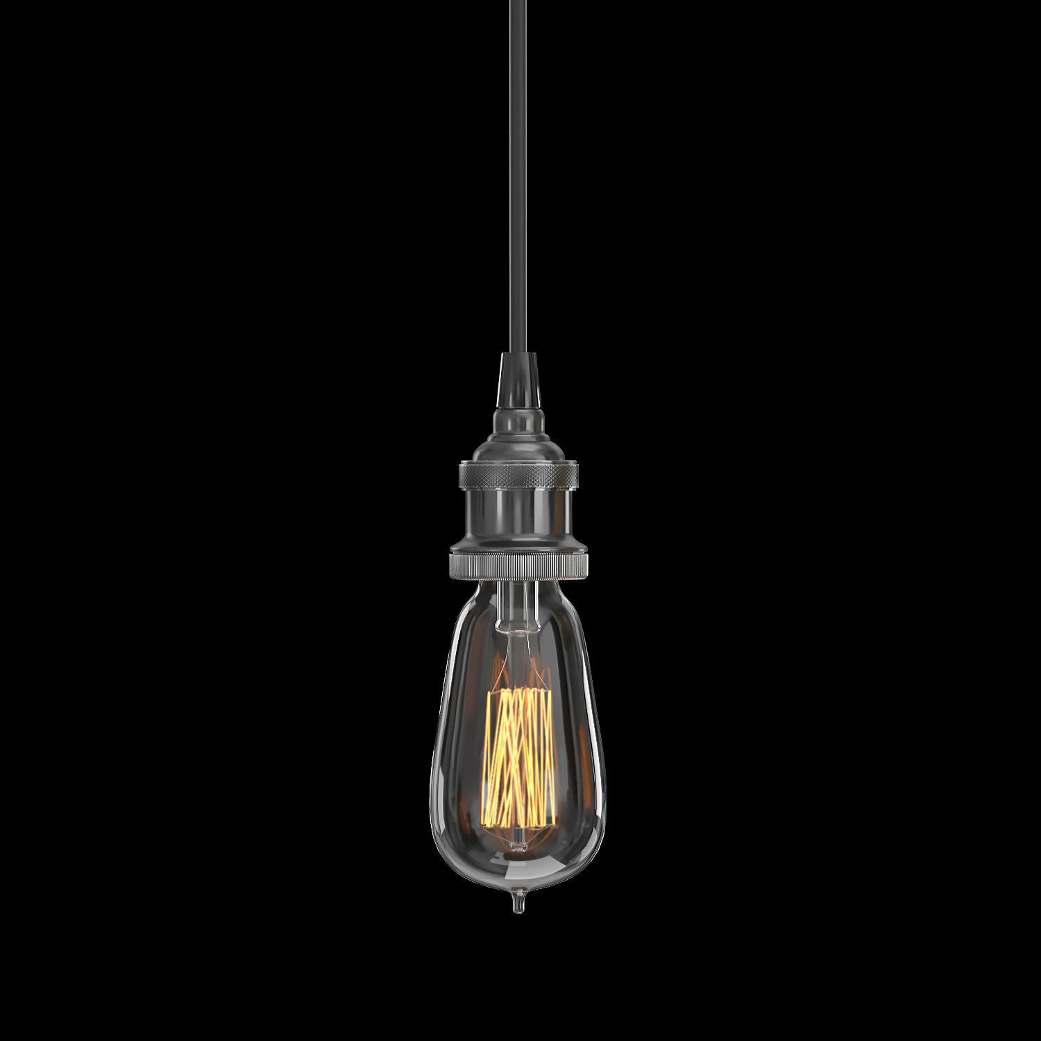 FACTORY FILAMENT BARE BULB PENDANT 3D model_5