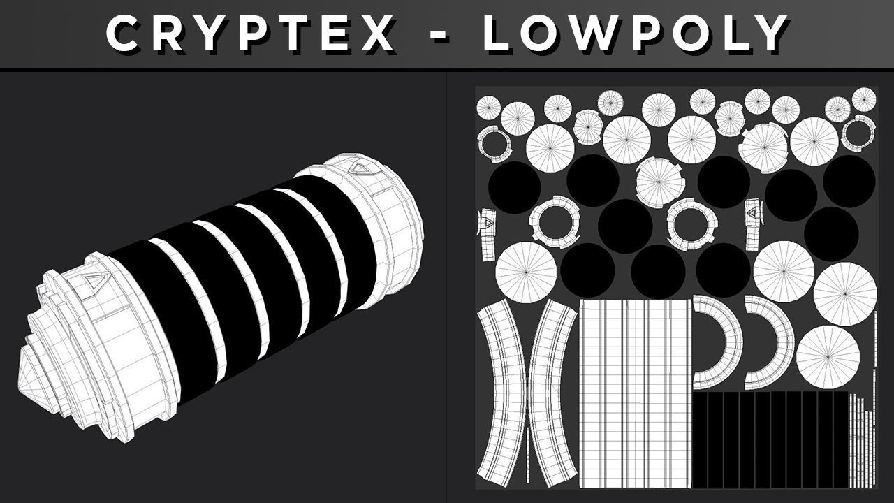 CRYPTEX LowPoly Low-poly 3D model_7