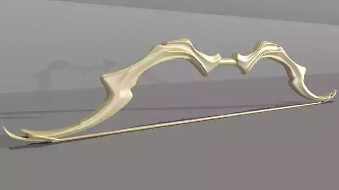  Low poly model of ancient bow