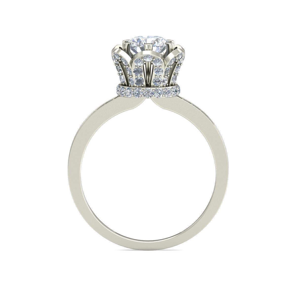 Women solitaire ring 3dm stl render detail 3D print model 3D print model_1