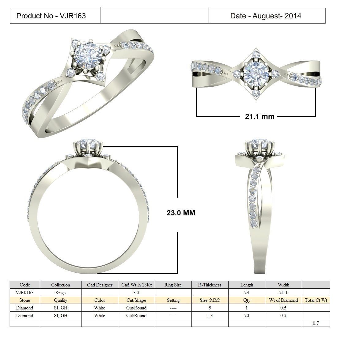 Women solitaire ring 3dm stl render detail 3D print model 3D print model_5