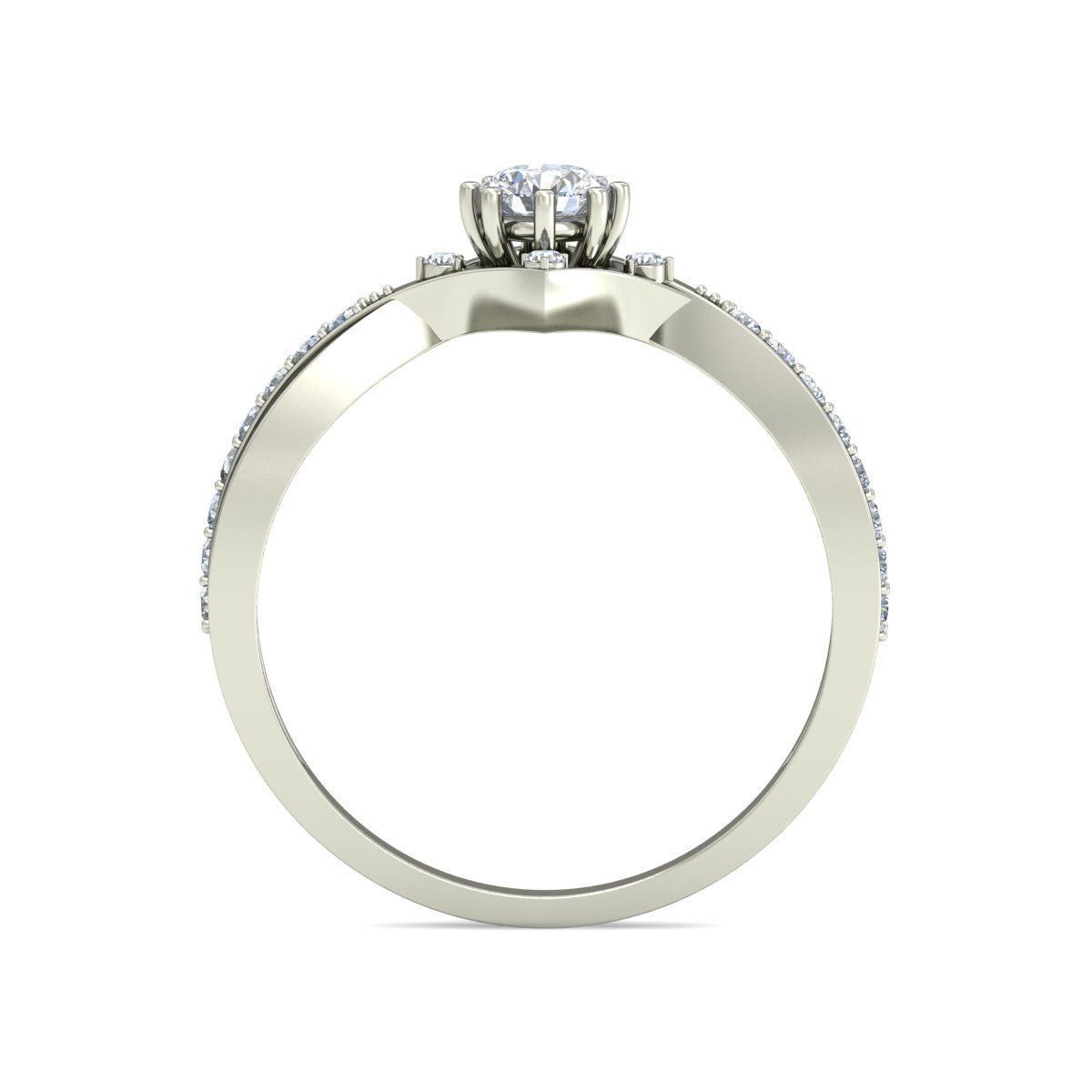 Women solitaire ring 3dm stl render detail 3D print model 3D print model_1