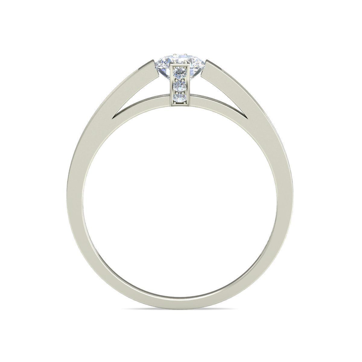 Women solitaire ring 3dm stl render detail 3D print model 3D print model_1