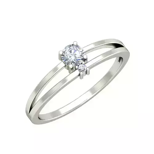 Women solitaire ring 3dm stl render detail 3D print model