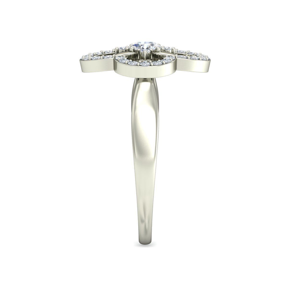 Women solitaire ring 3dm stl render detail 3D print model 3D print model_2