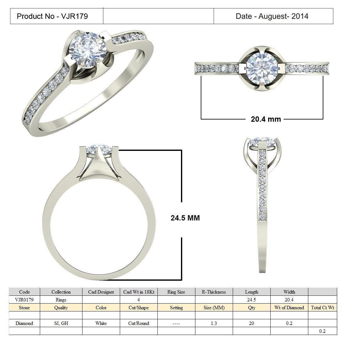 Women solitaire ring 3dm stl render detail 3D print model 3D print model_5