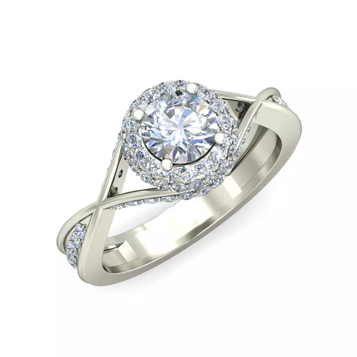 Women solitaire ring 3dm stl render detail 3D print model 3D print model_0