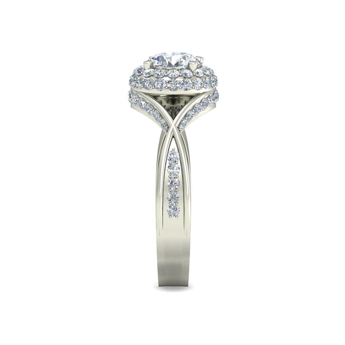 Women solitaire ring 3dm stl render detail 3D print model 3D print model_2