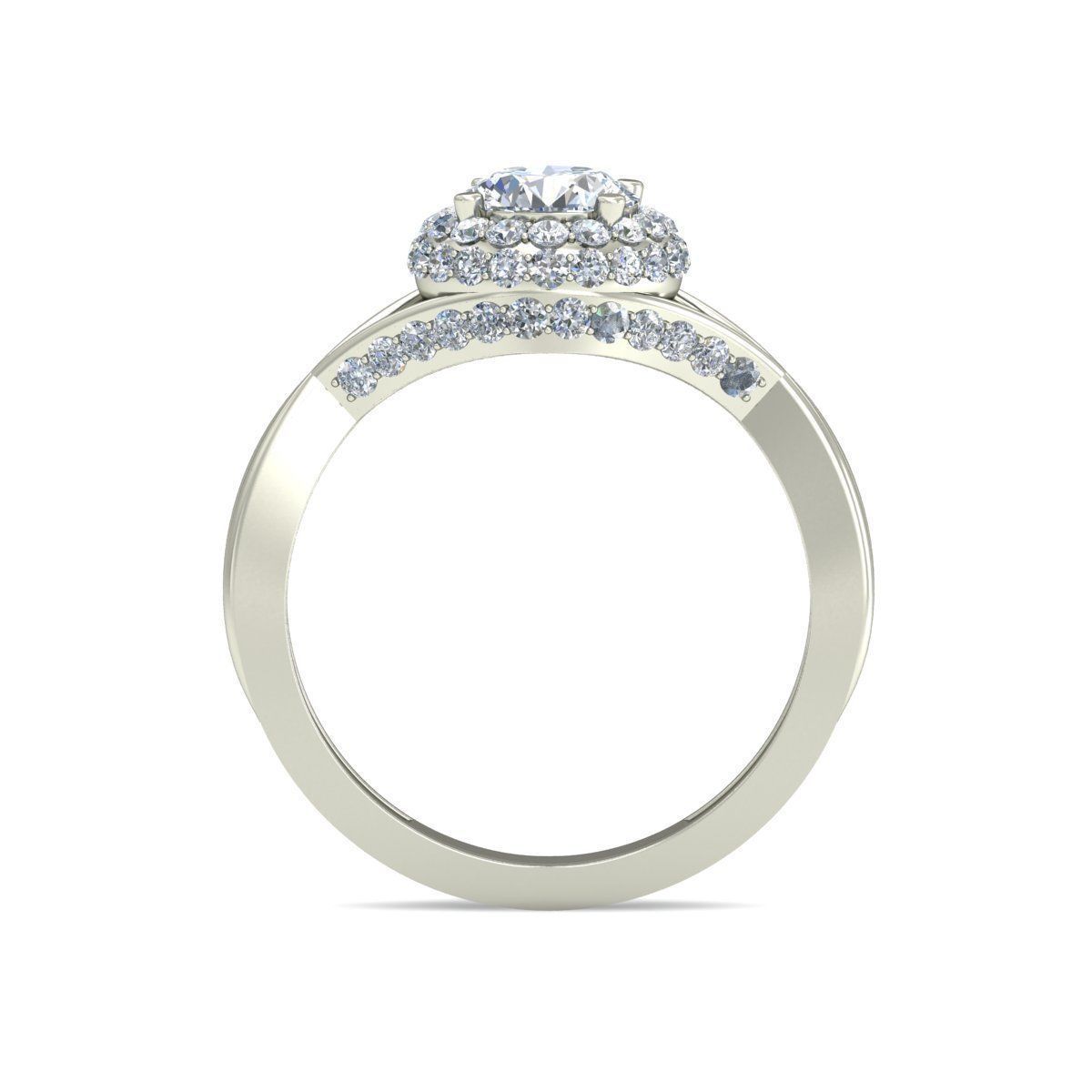 Women solitaire ring 3dm stl render detail 3D print model 3D print model_1