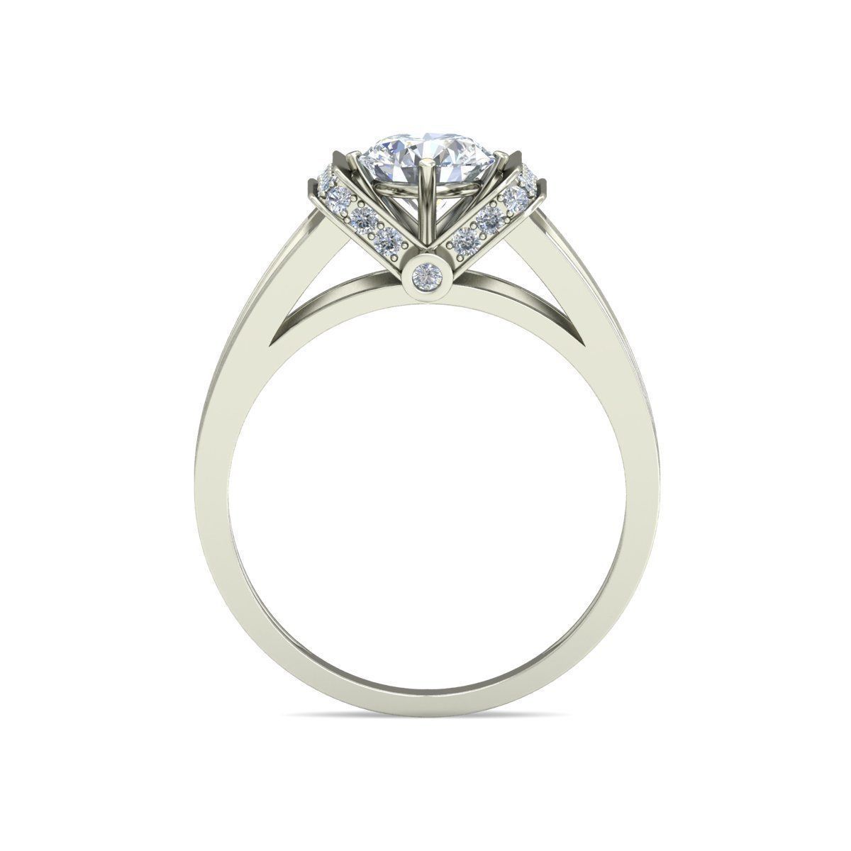 Women solitaire ring 3dm stl render detail 3D print model 3D print model_1