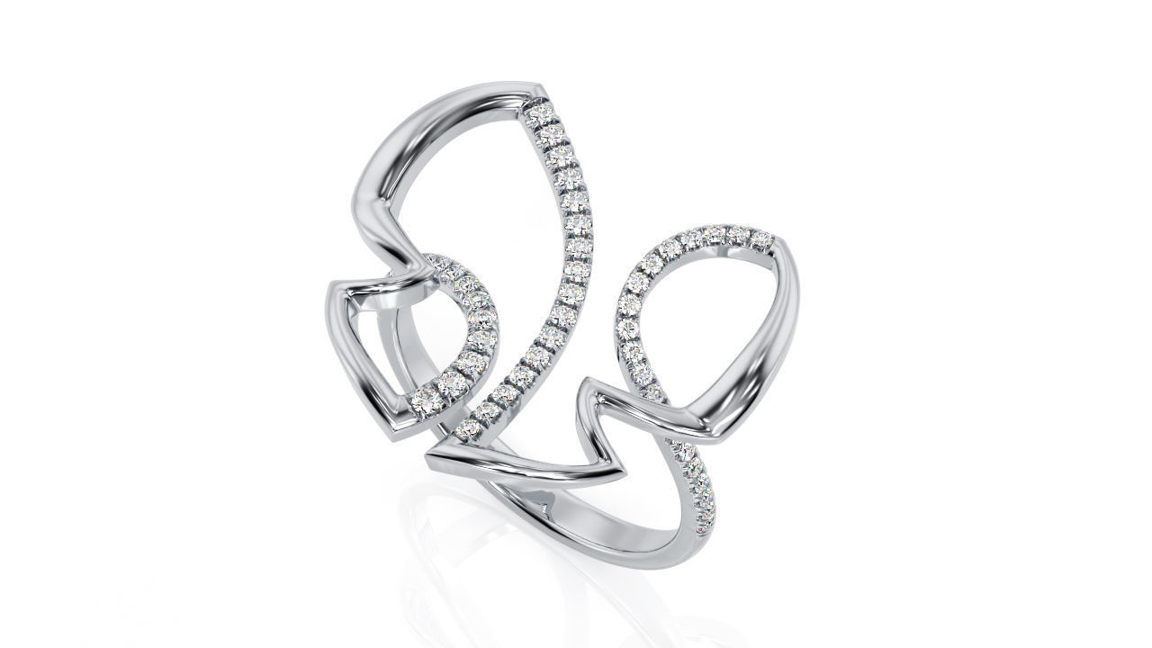 Butterfly ring R 0014 3D print model_1