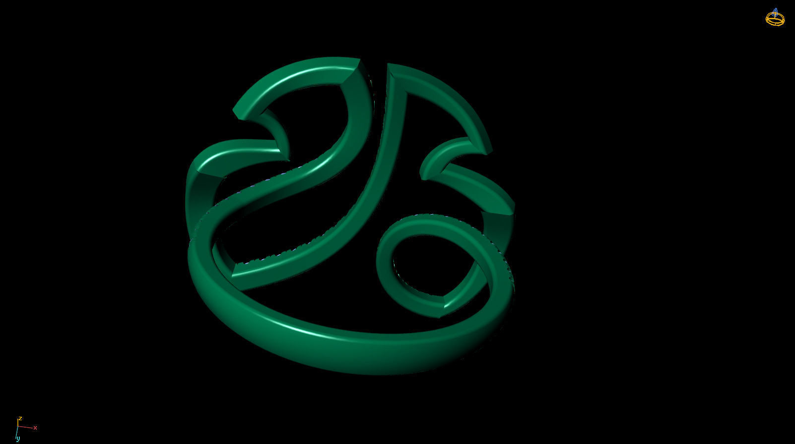 Butterfly ring R 0014 3D print model_11