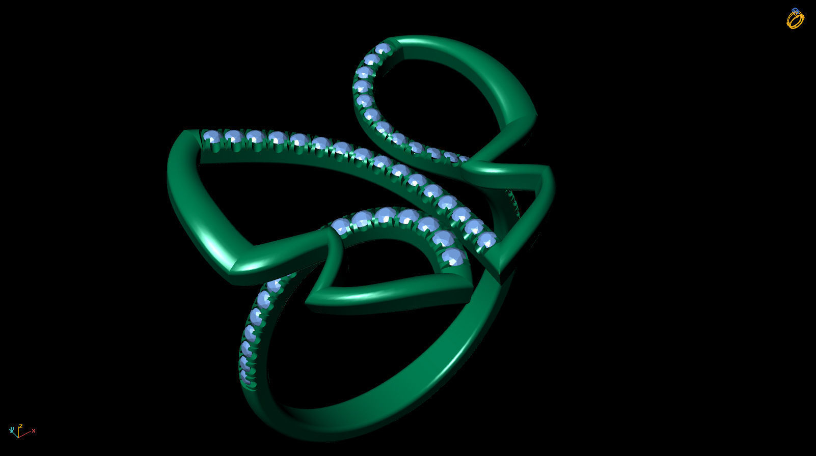 Butterfly ring R 0014 3D print model_13